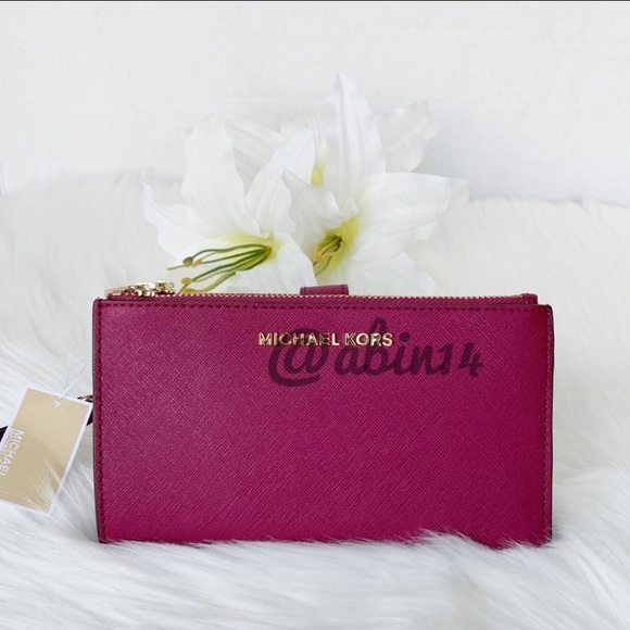 NWT Michael Kors Jet Set Large Double Zip Wristlet - Picture 14 of 14